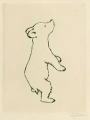 Junge Tiere by Renée Sintenis, 1948, Etching, sold Oct 2003
