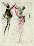 2 Bll.: Le Buste. Femme au clown by Salvador Dalí, 1968, Etching, sold Oct 2003