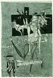 Horst Janssen, Internatsschule Schleswig, 1958, Etching