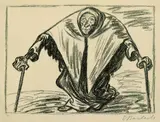 Ernst Barlach, Frau Sorge, 1924, Lithograph