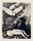 Marc Chagall, 2 Bll.: Der Fuchs und der Storch. Opferung Isaaks, Etching