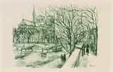 Maurice Utrillo, Notre-Dame de Paris, 1924, Lithograph