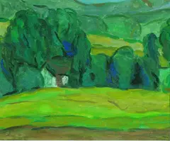 Carl Walter Liner, Landschaft, Gouache