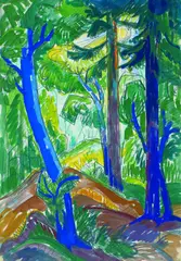 Wald by Fritz Schaefler, 1922, Watercolour, sold Oct 2003