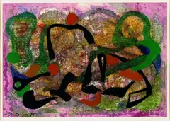 Wilhelm Imkamp, Abstrakte Komposition, 1975, Watercolour