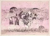 Zoran Mušič, Motif Dalmate, 1967, Colour etching