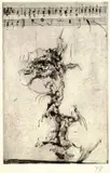 Horst Janssen, 3 Bll.: Selbstbildnis zur Griffelkunst. Selbstbildnis: Blüchers Gedächtnis. Selbstporträt "barock", 1971, Etching