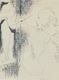 Pablo Picasso, Le Peintre et son Modèle, 1964, Lithograph