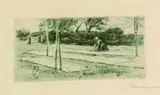 Max Liebermann, Die Bleiche, 1896, Drypoint