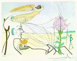 La Rose (Dream) by Salvador Dalí, 1976, Etching, sold Oct 2003