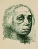 Kleines Selbstbildnis by Käthe Kollwitz, 1920, Lithograph, sold Oct 2003