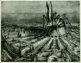 A. Paul Weber, Die Angst regiert, 1971, Lithograph
