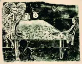 Gustav Kluge, 2 Bll.: Freßsperre II. Szene mit Hunden