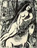 Marc Chagall, 2 Bll. aus: Zirkus, 1967, Lithograph