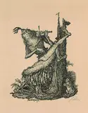 Alfred Kubin, 4 Bll. Verschiedene Motive, 1927, Lithograph