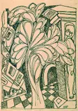 Béla Kádár, Komposition mit Figur und Baum