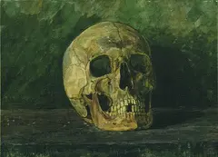 Ernst Wöhlk, Totenkopf, 1913, Gouache
