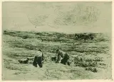 Max Liebermann, Kartoffelarbeiter, 1896, Etching