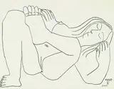 Pablo Picasso, 2 Bll. Schlafende Akte, 1969, Lithograph