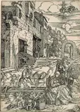 Aufenthalt in Ägypten by Albrecht Durer, 1504, Woodcut, sold Oct 2003