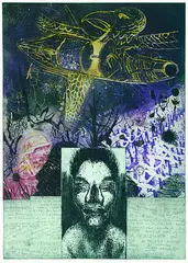 Wolfgang Petrick, 10 Bll. der Serie "Narziss", 1995, Etching