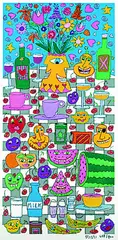 James Rizzi, Küchenstillleben, Silkscreen printed in colours