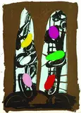 Markus Lüpertz, Fenster, Silkscreen printed in colours