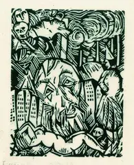 Georg Tappert, 5 Bll. Religiöse Motive, 1917, Linocut