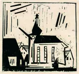 Lyonel Feininger, Süssenborn, 1924, Woodcut