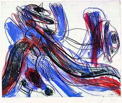 2 Bll. Kompositionen by Walter Stöhrer, 1990, Colour etching, sold Oct 2003