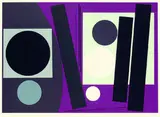 Günter Fruhtrunk, Übergang zur Selbstbewegung, 1957, Silkscreen printed in colours