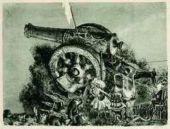 A. Paul Weber, 3 Bll.: Ab mit dem Bart. Adel verpflichtet (II). Die Alte in der Millerngasse, 1961, Lithograph