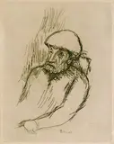 Pierre Bonnard, Portrait de Renoir, 1916, Etching