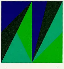 Prisma by Max Bill, 1991, Silkscreen printed in colours, sold Oct 2003