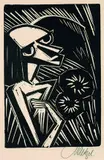 Emil Maetzel, Frühling - Frau mit Blumen