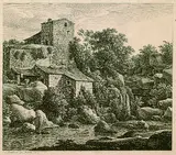 Johann Christian Reinhart, Die Mühle mit alten Gebäuden