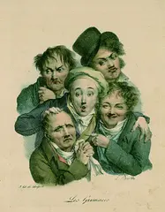 Louis-Léopold Boilly, 4 Bll. aus: Les Grimaces, Lithograph