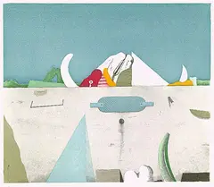Karl Korab, Fiesta, 1974, Aquatint printed in colours