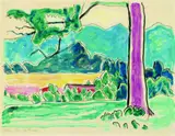 Gabriele Münter, Lila Baumstamm a. Allee