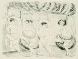 Vier Tänzerinnen by Ernst Ludwig Kirchner, 1911, Lithograph, sold Jun 2003