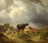 Johann Friedrich Voltz, Tierstück, Oil on canvas