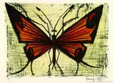 Bernard Buffet, Papillon orangé, 1964, Lithograph printed in colours