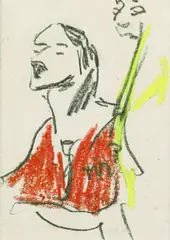 Paar by Erich Heckel, 1910, Colour chalk, sold Jun 2003