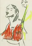 Paar by Erich Heckel, 1910, Colour chalk, sold Jun 2003