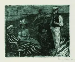 Unterhaltung by Emil Nolde, 1906, Etching, sold Jun 2003