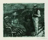 Emil Nolde, Unterhaltung, 1906, Etching