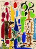 Pablo Picasso, L'Atelier de Cannes, 1958, Lithograph printed in colours
