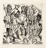 Max Beckmann, Niggertanz, 1921, Drypoint