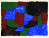 Komposition in Blau, Grün und Rot by Serge Poliakoff, 1961, Lithograph printed in colours, sold Jun 2003