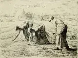 Jean-François Millet, Les Glaneuses, 1855, Etching